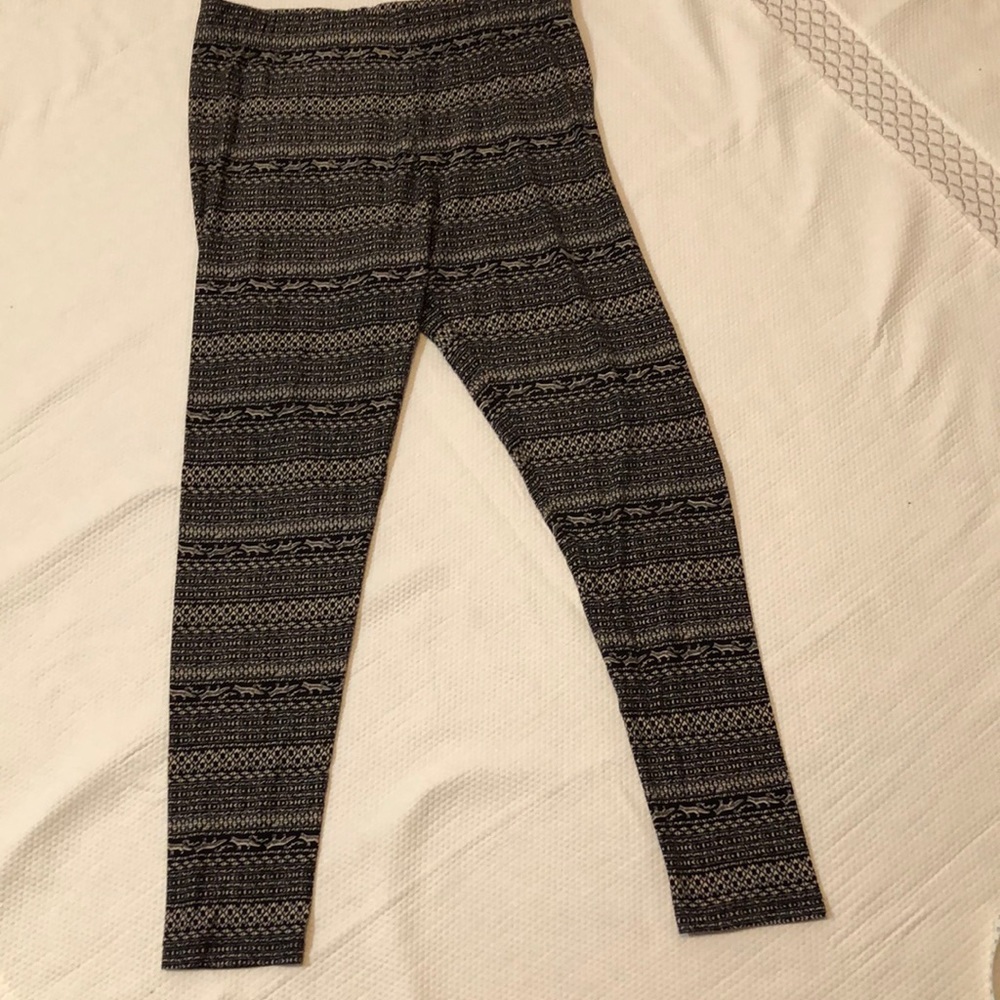 Cato Leggings Black & Gray Large